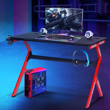 Load image into Gallery viewer, Geepro™ Gaming Desk K-shaped with Headphone Hook &amp; Cup Holder
